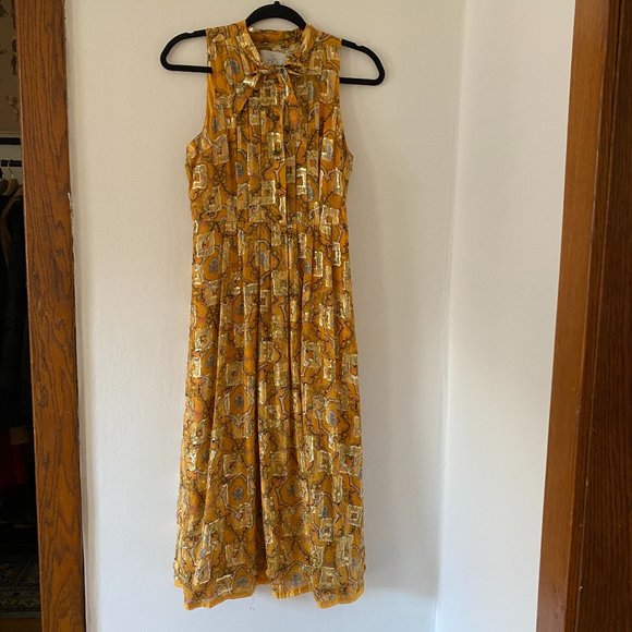 Anthropologie / HD in Paris Goldspun Paisley Dress - Picture 2 of 12